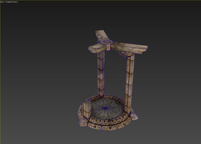 手绘低模 传送门 水池 喷水池 简模 传送法阵 传送点 回城点 出生点