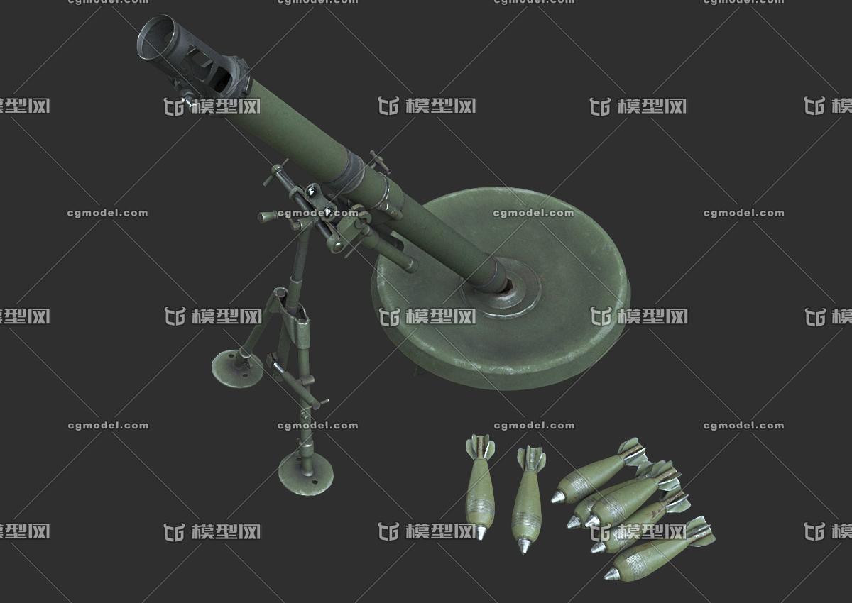 次世代pbr 2b14式迫击炮 82毫米 波得诺斯 炮兵 苏联武器 火炮 炸弹