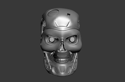 终结者2 t-800 skull mod_cgwt作品_人物机器人/机甲_cg模型网