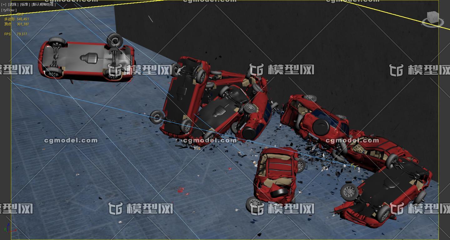 汽车碰撞动力学_小语jia作品_特效动画/插件3dsmax插件_cg模型网