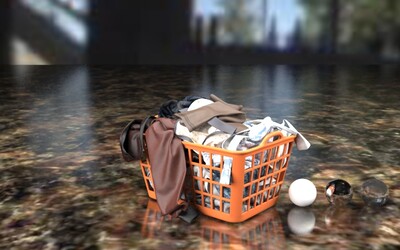 写实 一筐衣服 一篮子衣服 max2012版 fbx文件 十二件衣物 **** 超值