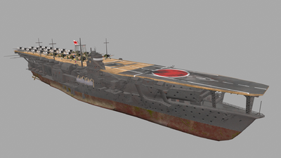 二战日本加贺号航空母舰_尔歌ethel作品_船艇军舰_cg模型网