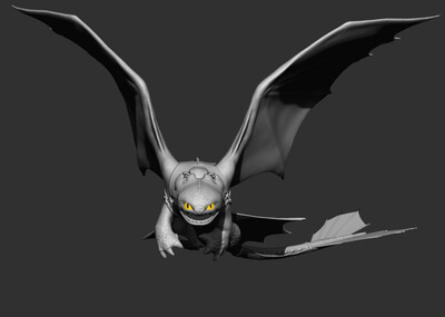 驯龙高手2系列龙模来袭-高精度zbrush 影视端--夜煞 带座骥  装备