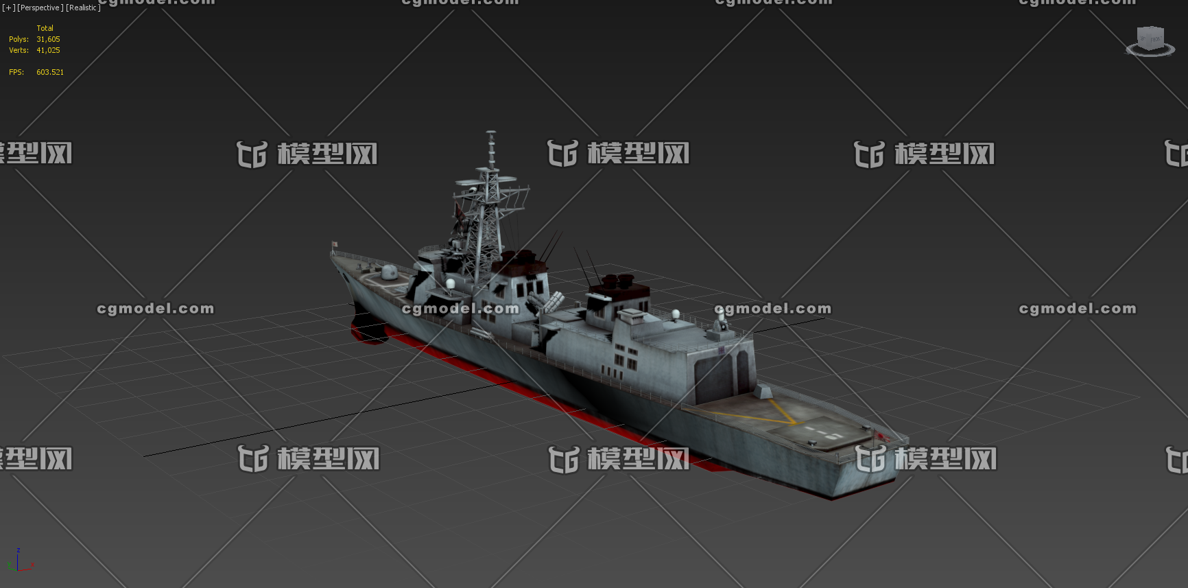 村雨级驱逐舰dd 107春雨 Cg模型网 Cgmodel 三维设计师交流互动平台 专注多品类3d模型下载 原创作品分享 软件学习