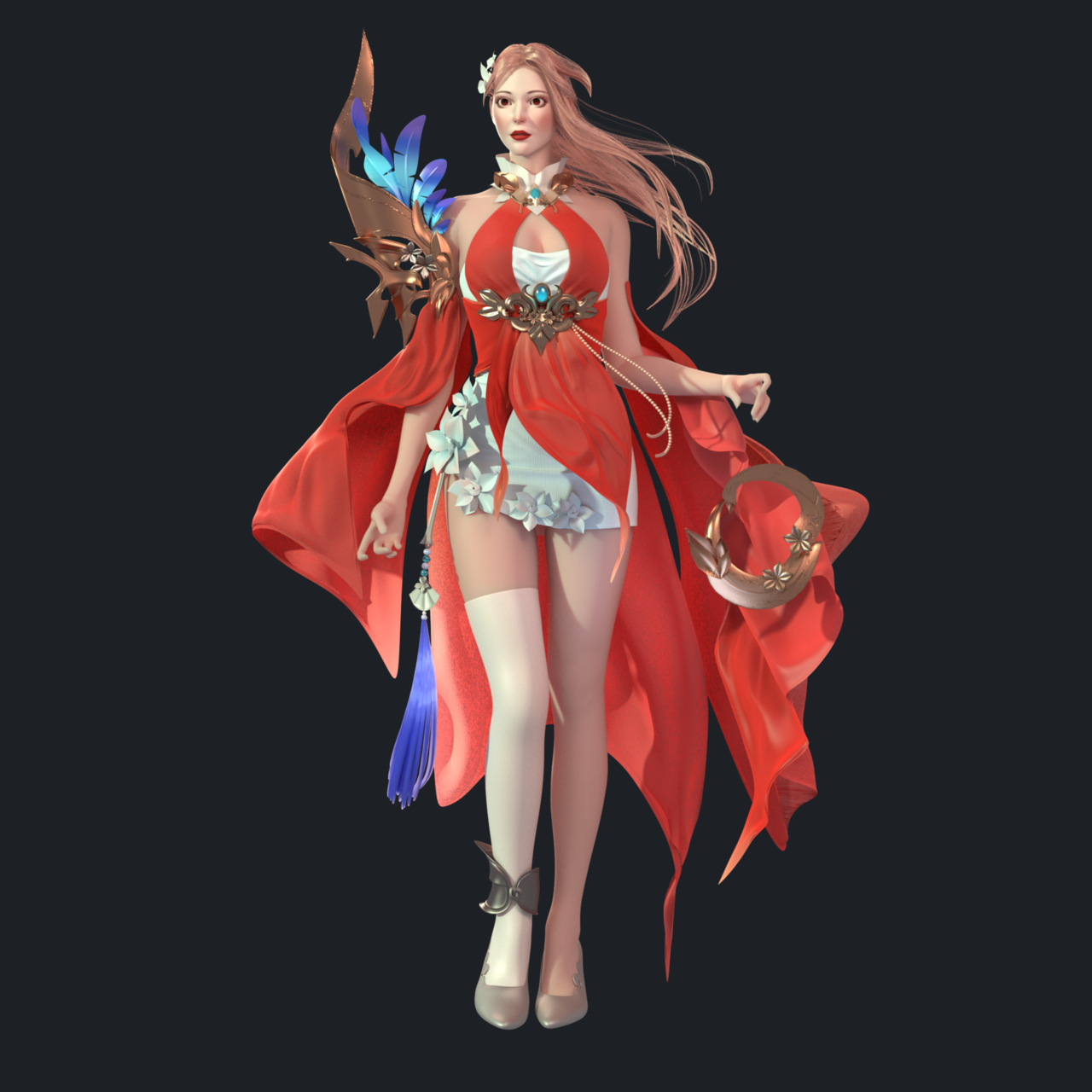 2d转3d的美型角色_宇宙大丹作品_角色/人物/生物_cg模型网