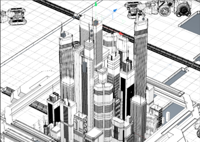 C4D概念质感科幻建筑场景模型-科幻场景模型库-Cinema 4D(.c4d)模型下载-cg模型网