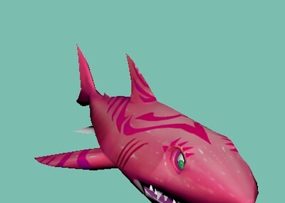 粉红卡通鲨鱼