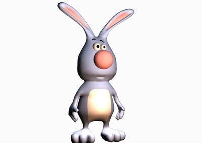 卡通灰兔子