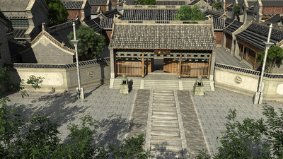 写实宋代府衙 古代衙门模型-古代场景模型库-3ds Max(.max)模型下载-cg模型网