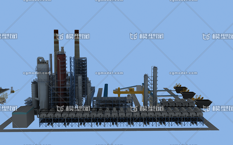 机械工厂 设备工厂模型-工业机械模型库-3ds Max(.max)模型下载-cg模型网
