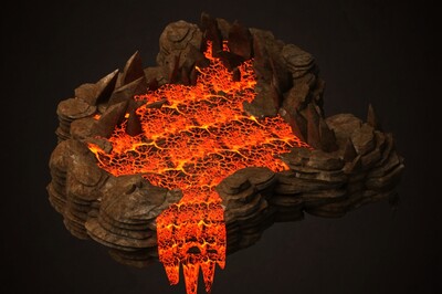 岩浆 活火山 火山喷发 火海 地狱 火山口 地面开裂 溶岩 自然奇观