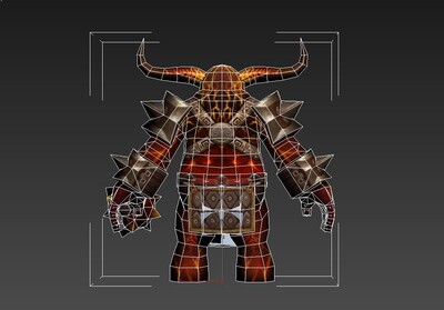 牛角怪 戰士 異形 卡通_messagefrom作品_人物異形怪物_cg模型網