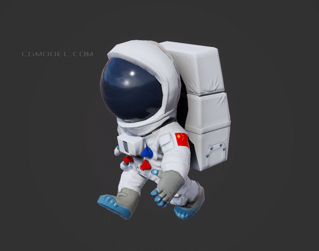 卡通 q版 中国宇航员 宇航员 航天员 宇宙 外星 太空飞行员 航天服 带