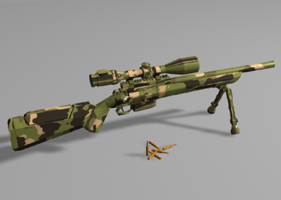 幻影h-栓动高精度步枪_芯无问作品_武器枪械模型_cg模型网