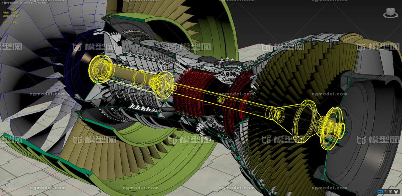 劳斯莱斯trent900发动机剖面,航空发动机