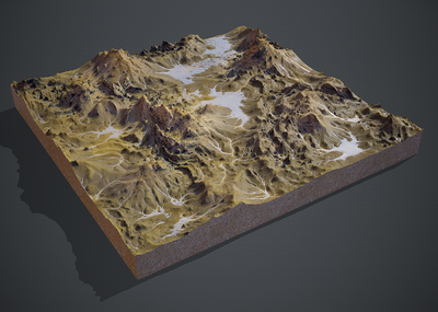 pbr 地表 山脉 死亡峡谷 山_stone2015作品_场景自然场景_cg模型网