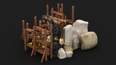 古代采石场 采石工程模型-古代场景模型库-3ds Max(.max)模型下载-cg模型网