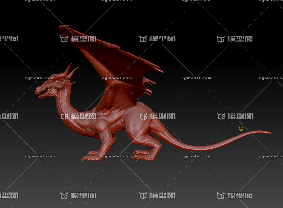 大師級西方龍 zbrush源文件 zbrush 4r7版本模型-神話雕塑模型庫