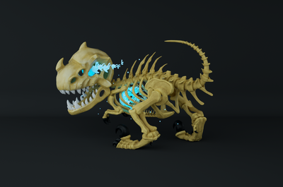 lowpoly低面骷髅龙 游戏模型 pbr 卡通骷髅龙 龙模型 怪兽模型