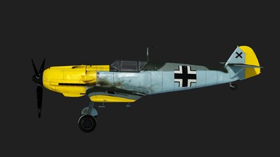 【二戰名機】bf109e me109經典款 e型 德國 納粹 二戰戰鬥機 bf-109