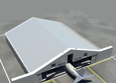 商用 飛機 機庫 倉庫 飛機場 基地 維修車間 無飛機