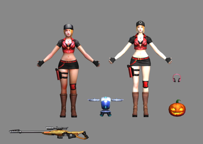 魂斗罗:归来 - 凯特琳 简单与复杂_messagefrom作品_人物女人_cg模型