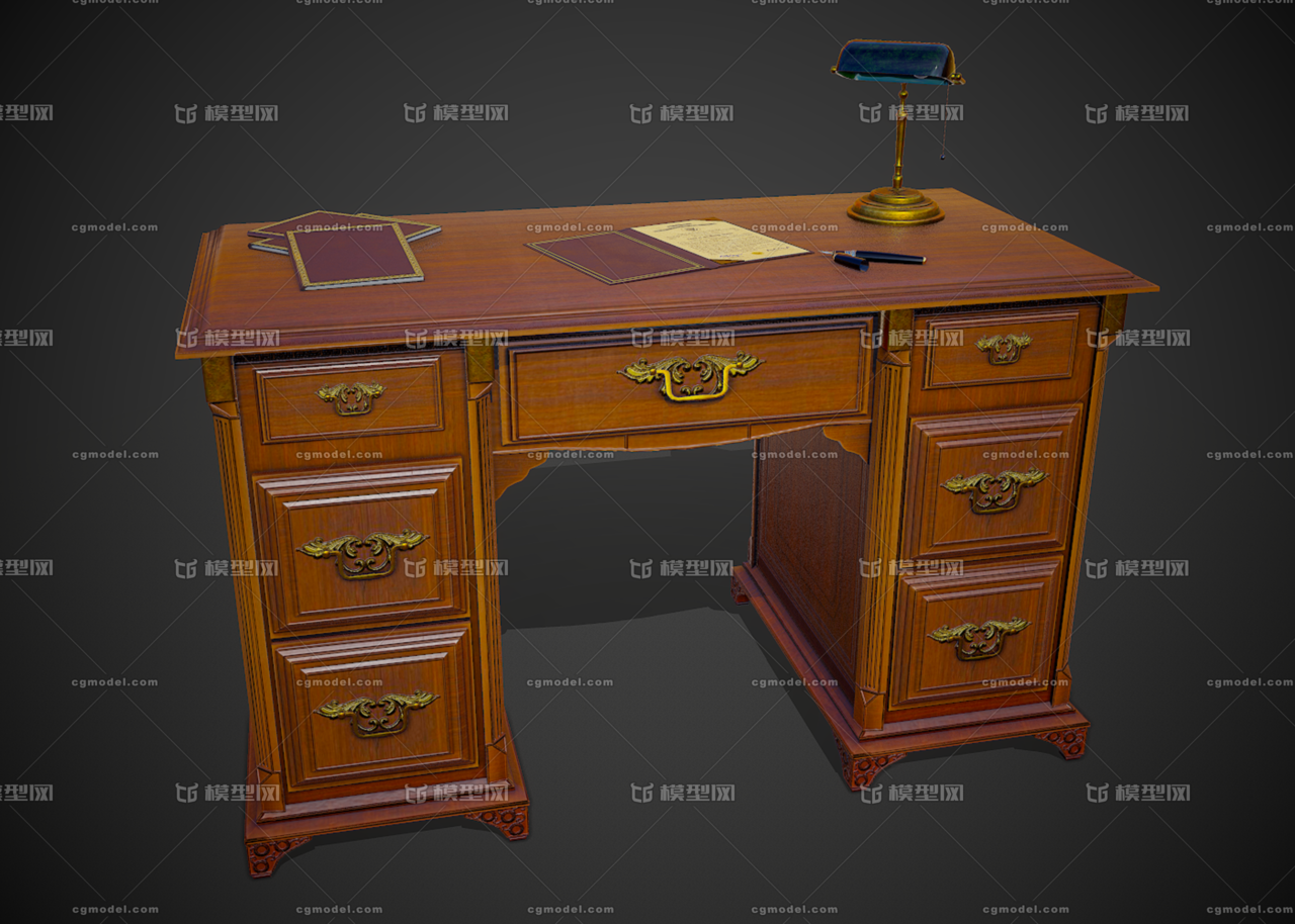 次世代 PBR模型-桌椅模型库-3ds Max(.max)模型下载-cg模型网