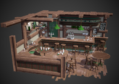 次世代 pbr 欧洲中世纪 西部酒吧 饭馆 酒馆 旅馆 餐馆 咖啡馆 复古