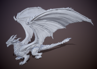次世代pbr 龙 飞龙 恐龙 火龙 西方_stone2015作品_动物神话类_cg模型