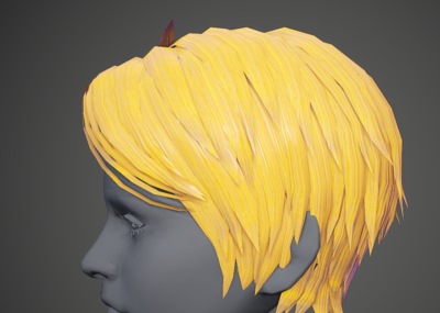 次世代 pbr 女性头发 发型 短发 帅气