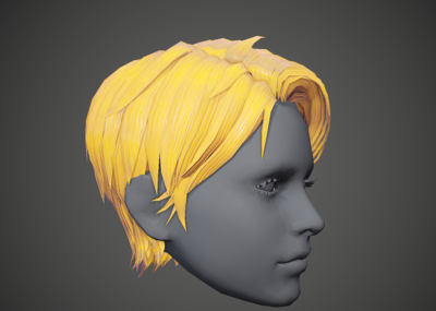 次世代 pbr 女性头发 发型 短发 帅气