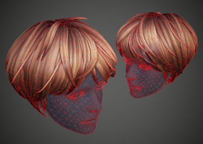 次世代 pbr 女性头发 发型 短发 帅气