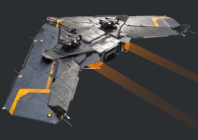 pbr高质量 科幻战斗机 写实 宇宙飞船 次世代飞机 太空飞船 scifi