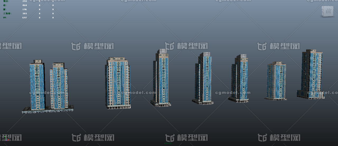 建築 大廈 高樓 城市建築 寫實城市模型 虛擬現實模型素材