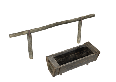 次时代 带法线 畜牧栏 饲喂器 喂马槽 护栏 围栏 畜牧栏