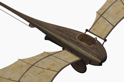 滑翔机 鲁班机械 鲁班飞机 木头滑翔机 木头飞机 飞行器 古董飞机