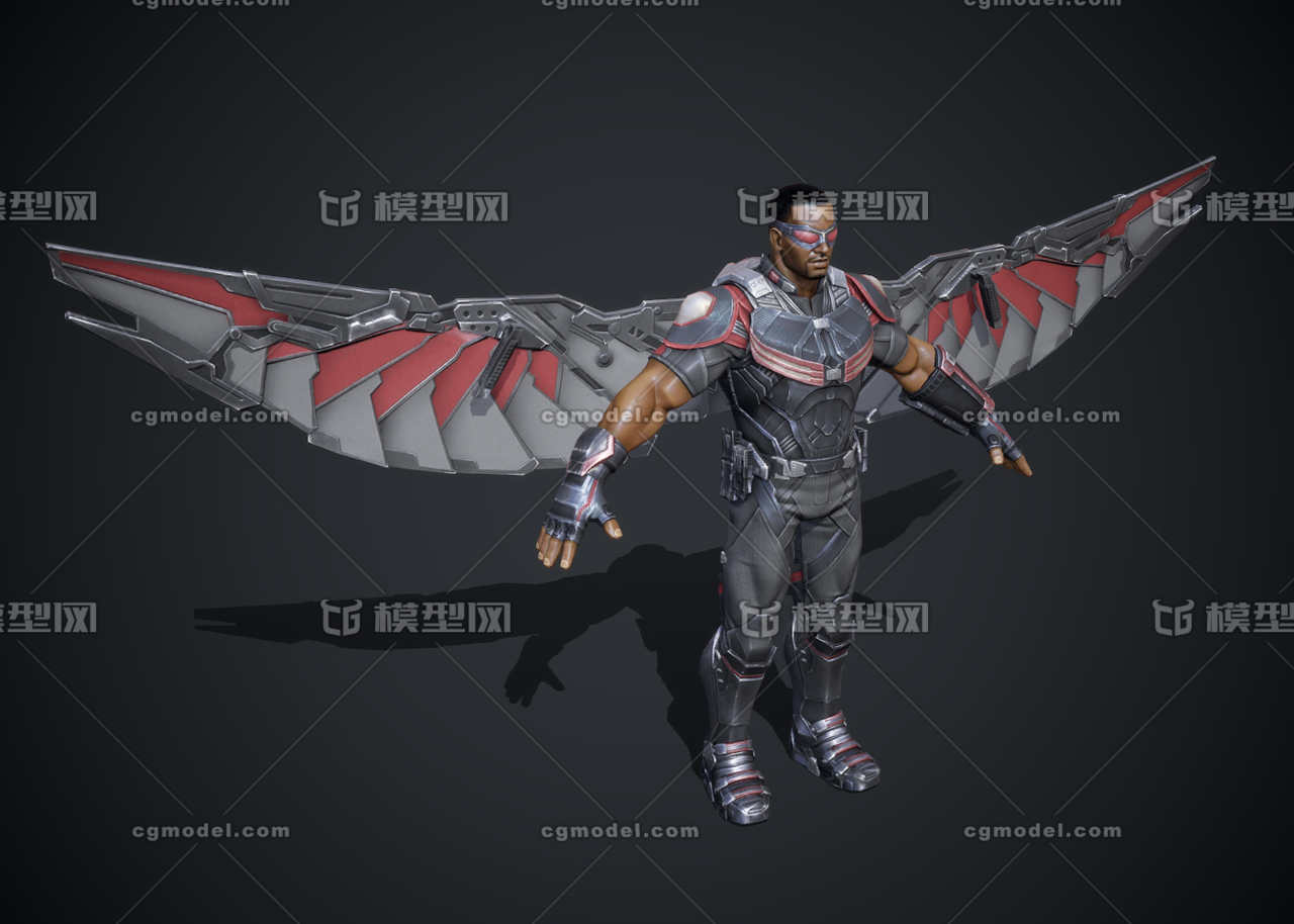 次世代 pbr 漫威 猎鹰 美国队长 超级英雄 机甲 复仇者联盟 复联