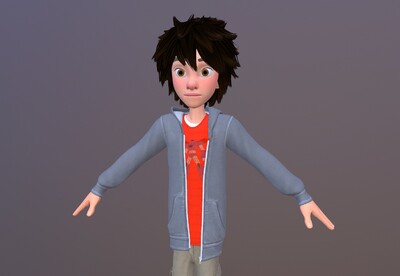 滨田宏  超能陆战队  男主角   卡通男孩  动画电影 角色