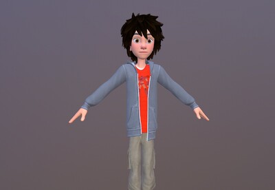 滨田宏  超能陆战队  男主角   卡通男孩  动画电影 角色