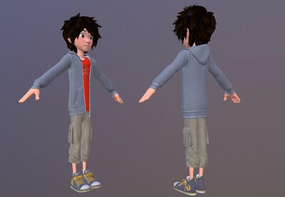 滨田宏  超能陆战队  男主角   卡通男孩  动画电影 角色