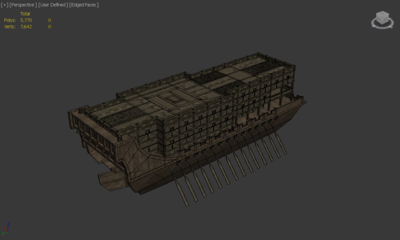 古代三国赤壁之战战船楼船攻城船木船