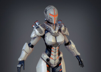 次时代科幻女机器人模型