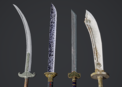 宝刀 古代刀 冷兵器 刀剑 武器 写实中国刀 弯刀 砍刀 武侠 刀客