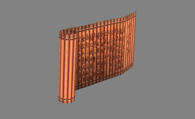 古代竹简书简卷轴