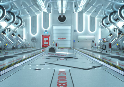 科幻实验室 pbr材质 科幻场景 治疗舱 医疗舱 克隆实验室 scifi生化