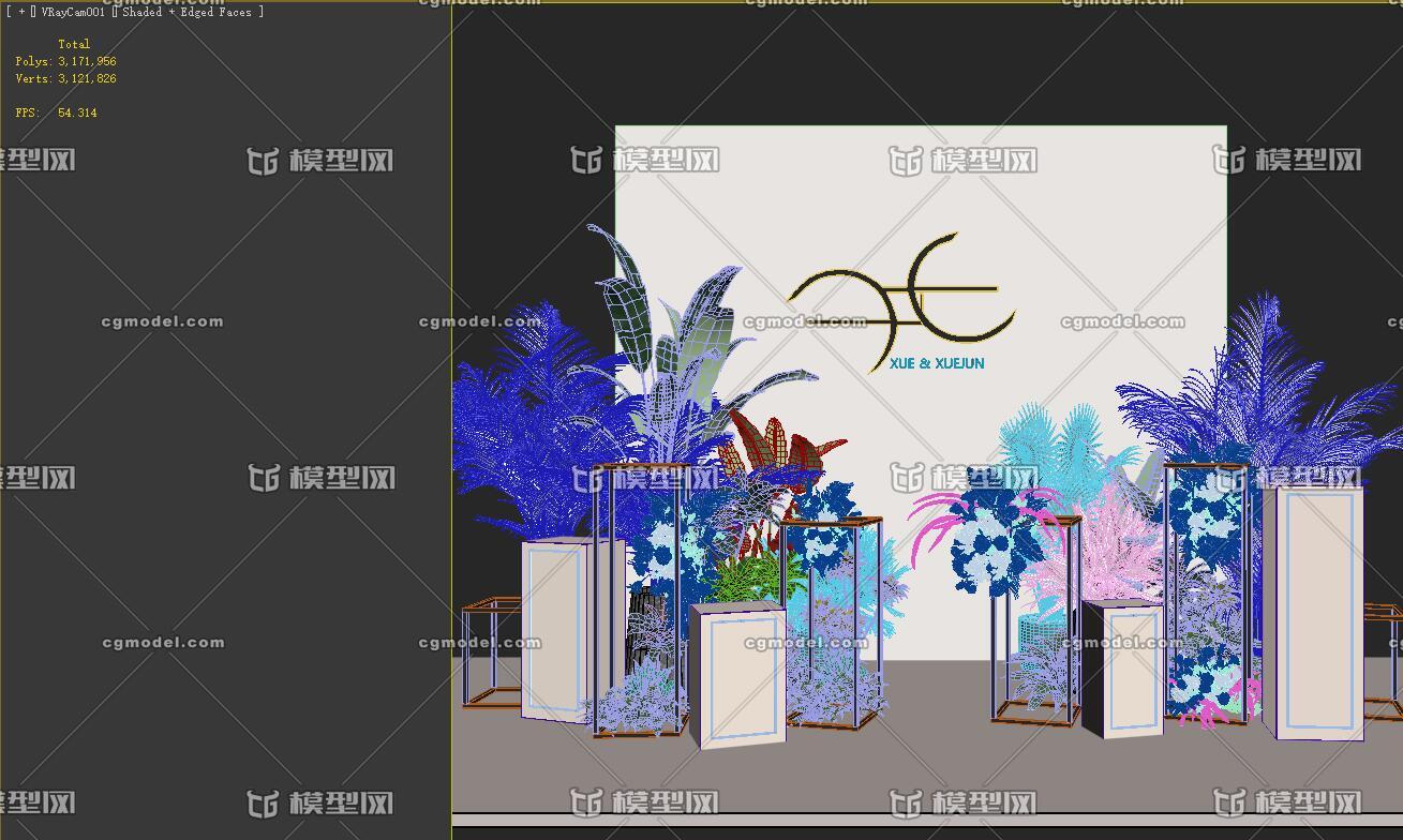网红dp点 网红美陈模型-会场/活动模型库-3ds Max(.max)模型下载-cg模型网