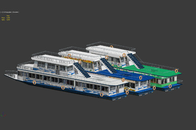 客船 游船模型-游轮模型库-3ds Max(.max)模型下载-cg模型网