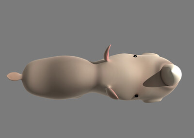 带绑定卡通犀牛 犀牛 卡通角色 可爱的小_周京锋作品_动物哺乳_cg模型