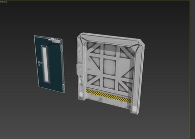 pbr簡模 次世代 基地鐵門 大門 科_lanming2016作品_場景場景部件_cg