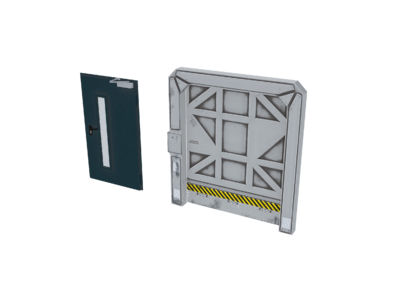 pbr简模 次世代 基地铁门 大门 科幻大门 机械大门 实验室大门 机械门